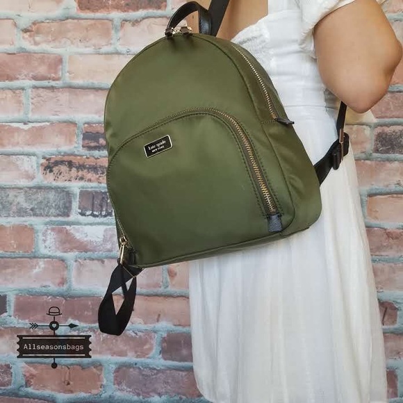 Kate spade medium dawn green backpack bag nylon - Picture 4 of 6